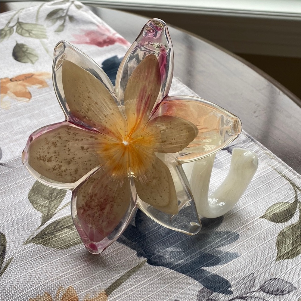 Glass Flower Decorative Piece